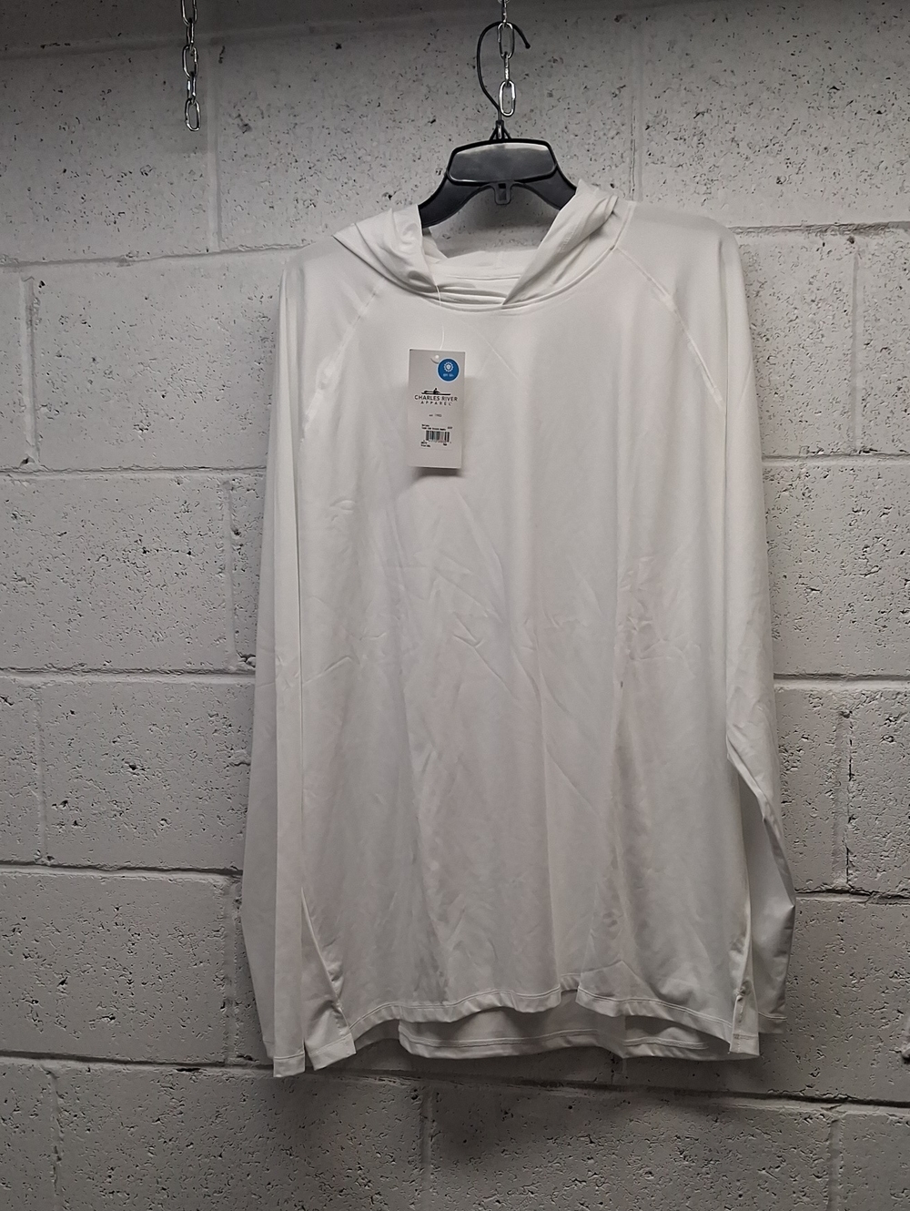 NWT Charles River Apparel Cayak Stretch White Hoodie